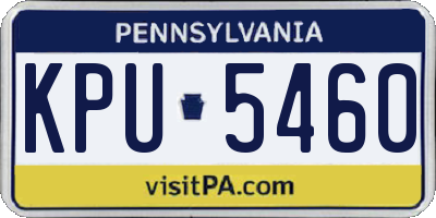 PA license plate KPU5460