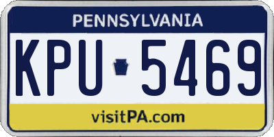 PA license plate KPU5469