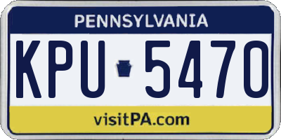 PA license plate KPU5470