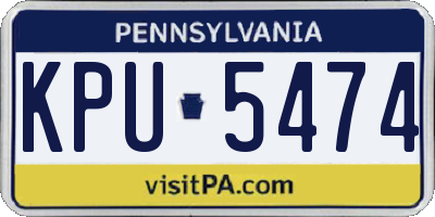 PA license plate KPU5474