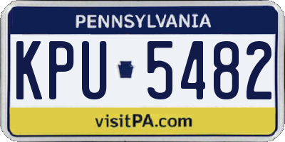 PA license plate KPU5482
