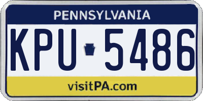 PA license plate KPU5486