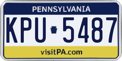 PA license plate KPU5487