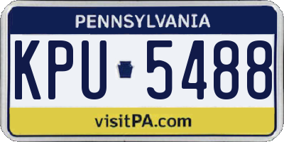 PA license plate KPU5488