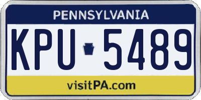 PA license plate KPU5489