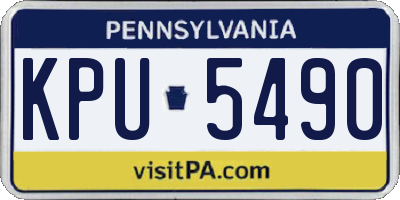 PA license plate KPU5490