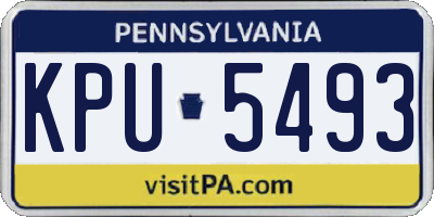 PA license plate KPU5493