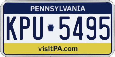 PA license plate KPU5495