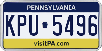 PA license plate KPU5496