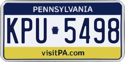 PA license plate KPU5498