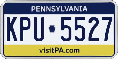 PA license plate KPU5527