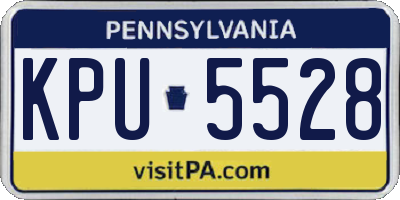 PA license plate KPU5528