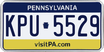 PA license plate KPU5529