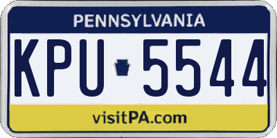PA license plate KPU5544