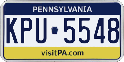 PA license plate KPU5548