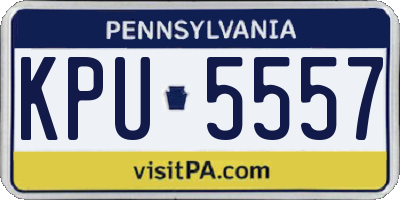 PA license plate KPU5557