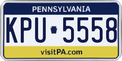 PA license plate KPU5558