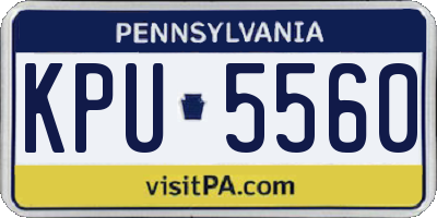 PA license plate KPU5560