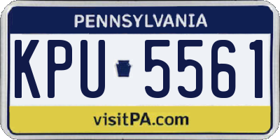 PA license plate KPU5561