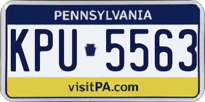 PA license plate KPU5563