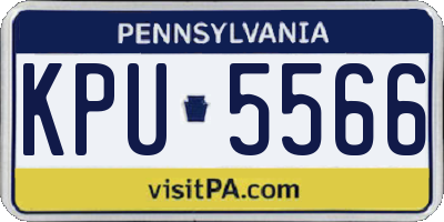 PA license plate KPU5566