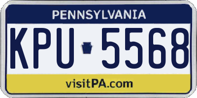 PA license plate KPU5568
