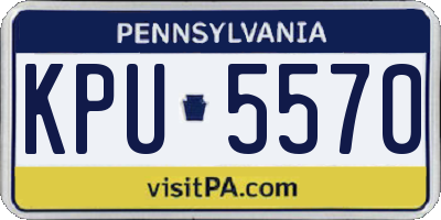 PA license plate KPU5570