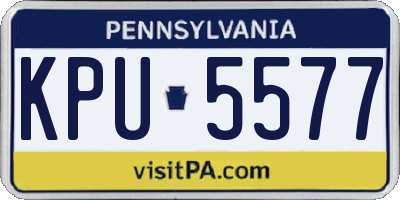 PA license plate KPU5577
