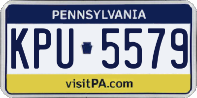 PA license plate KPU5579