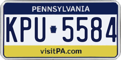 PA license plate KPU5584
