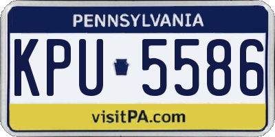 PA license plate KPU5586