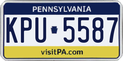 PA license plate KPU5587