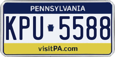 PA license plate KPU5588