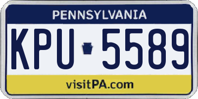 PA license plate KPU5589