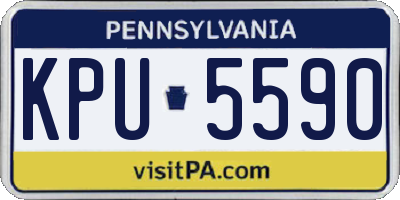 PA license plate KPU5590