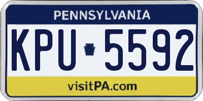 PA license plate KPU5592