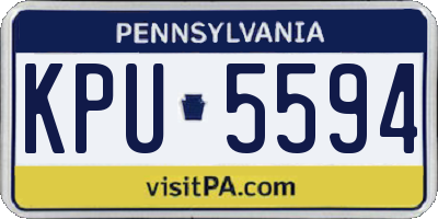 PA license plate KPU5594