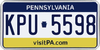PA license plate KPU5598