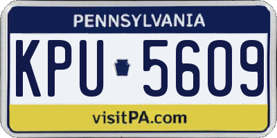 PA license plate KPU5609