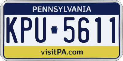 PA license plate KPU5611