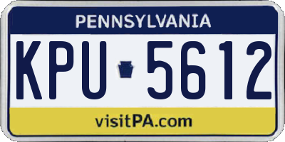 PA license plate KPU5612