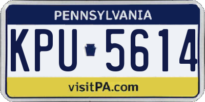 PA license plate KPU5614