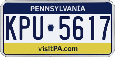PA license plate KPU5617