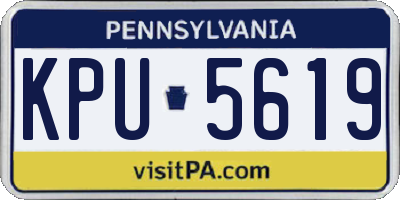 PA license plate KPU5619