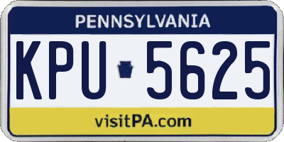 PA license plate KPU5625