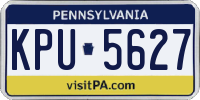 PA license plate KPU5627