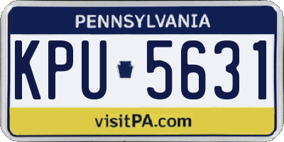 PA license plate KPU5631