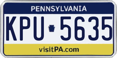 PA license plate KPU5635