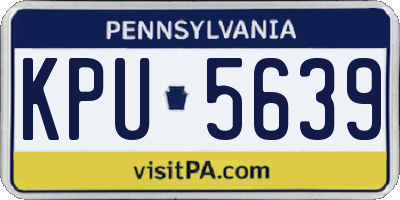 PA license plate KPU5639