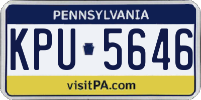 PA license plate KPU5646